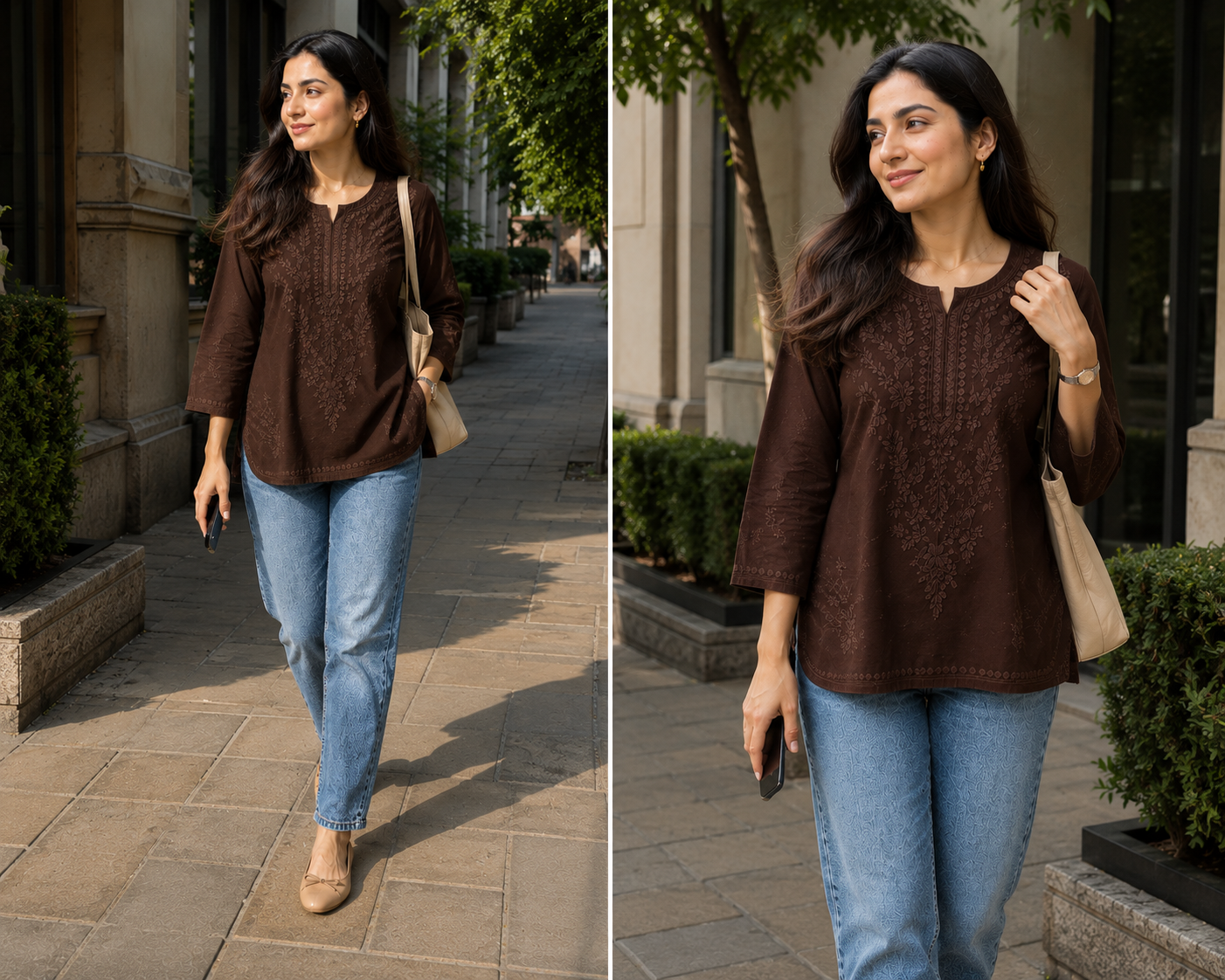 Cocoa Grace Chikankari Short Kurti