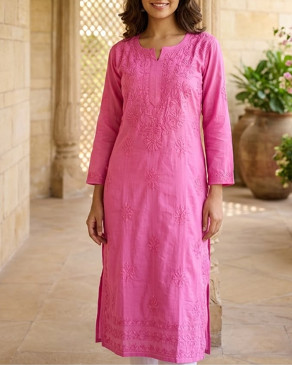 Duoriia Noor Long Chikankari Kurti