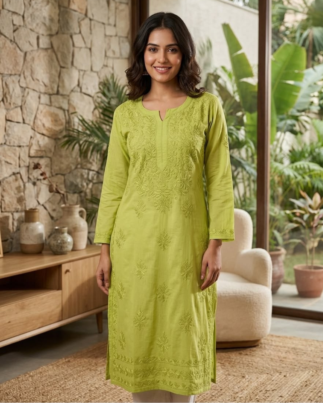 Duoriia Noor Long Chikankari Kurti