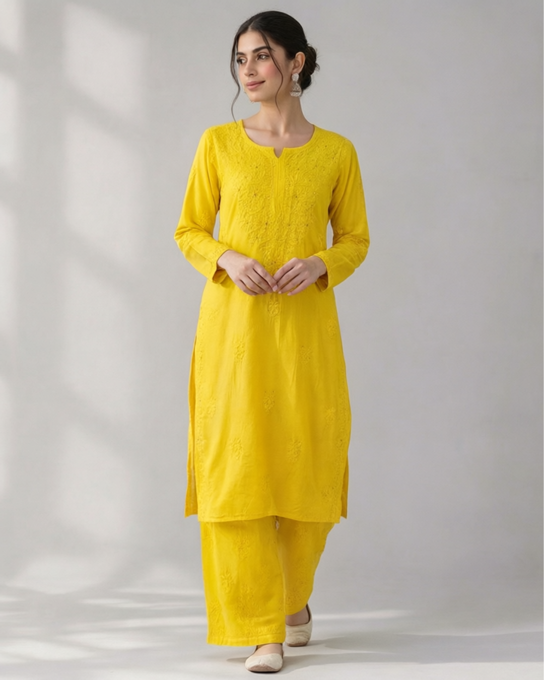 Sunlit Noor Chikankari Set