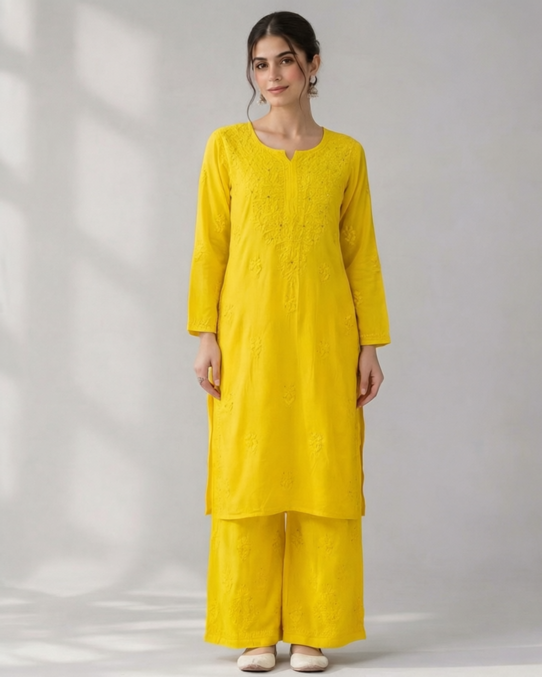 Sunlit Noor Chikankari Set