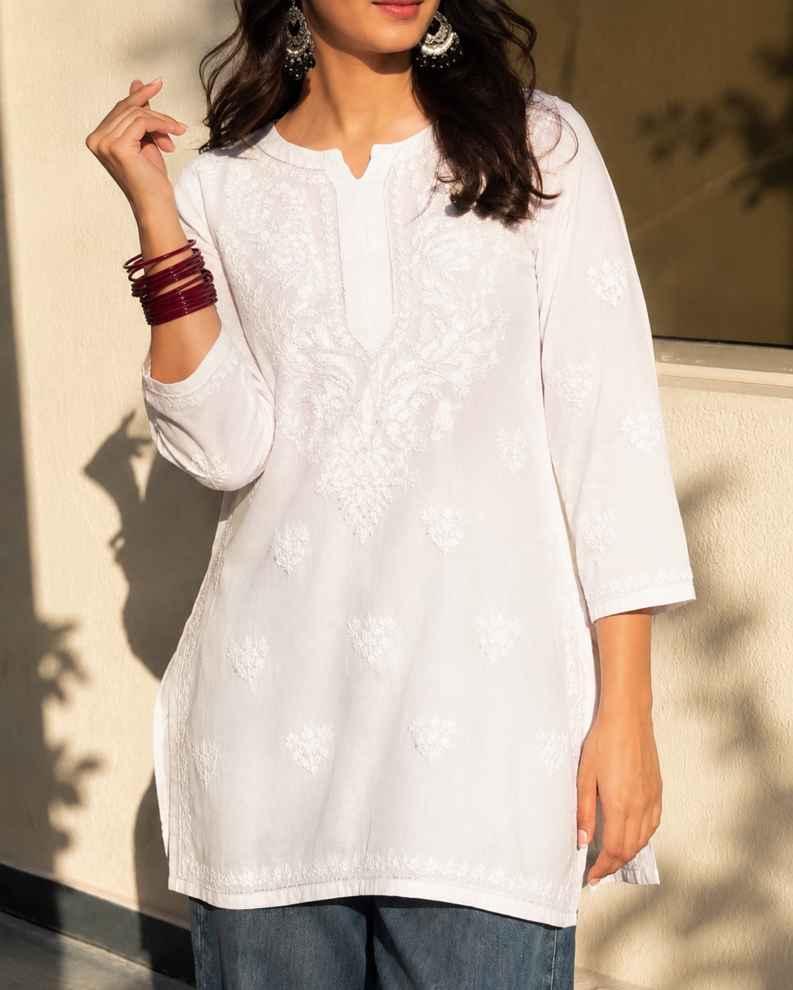 Duoriia Noor Short Chikankari Kurti