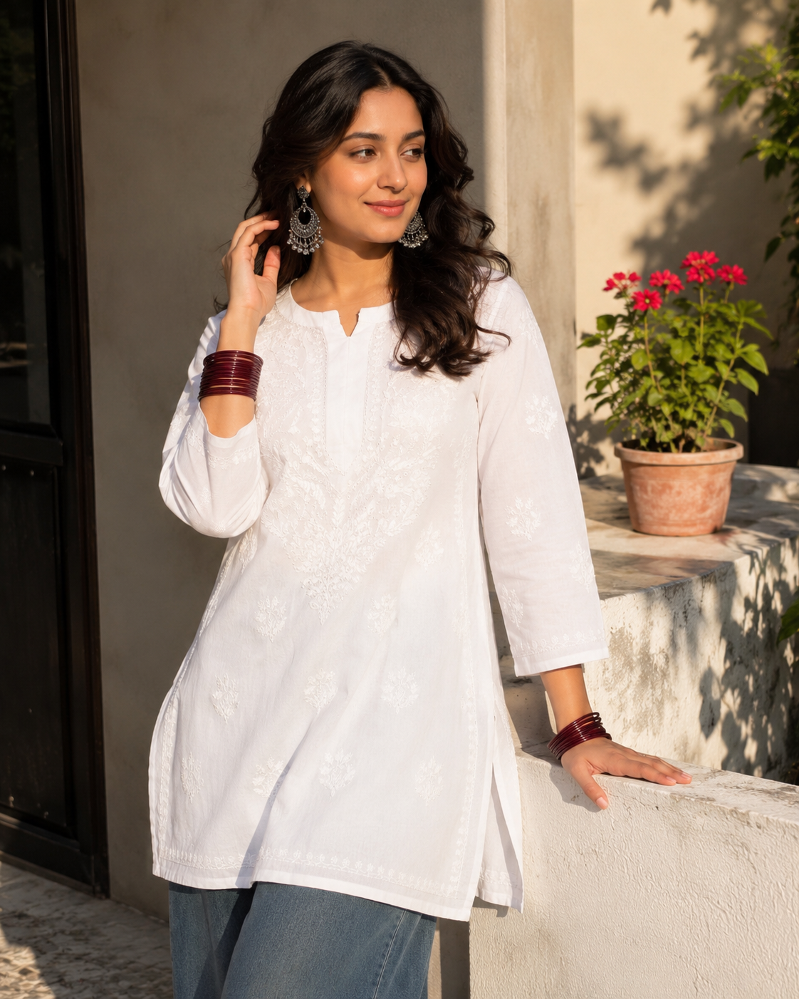 Duoriia Noor Short Chikankari Kurti